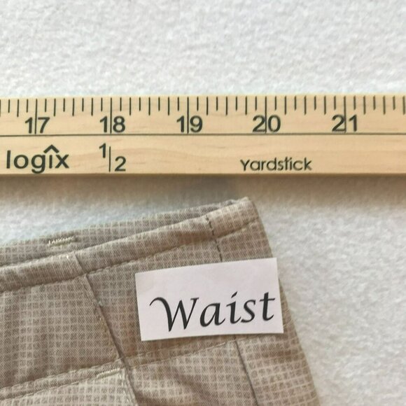 Pebble Beach Men's Flat Front Bermuda Golf Shorts Sz 40 in Tan Check Activewear - Picture 12 of 14